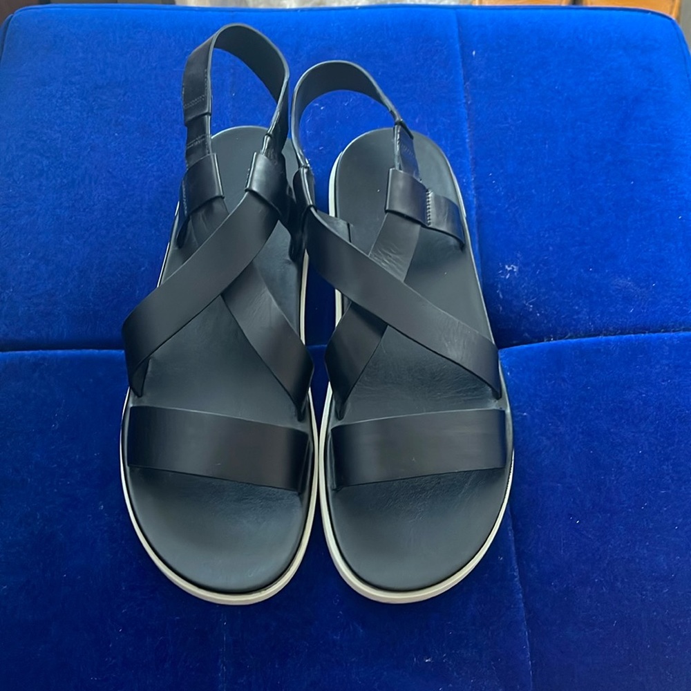 Black leather size 10 sandals